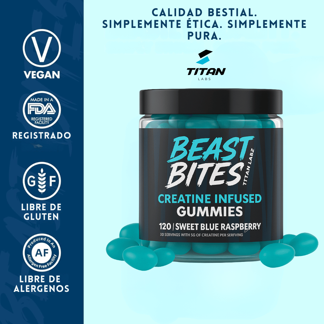 Beast Bites Creatina en gomitas: fuerza, volumen y recuperación