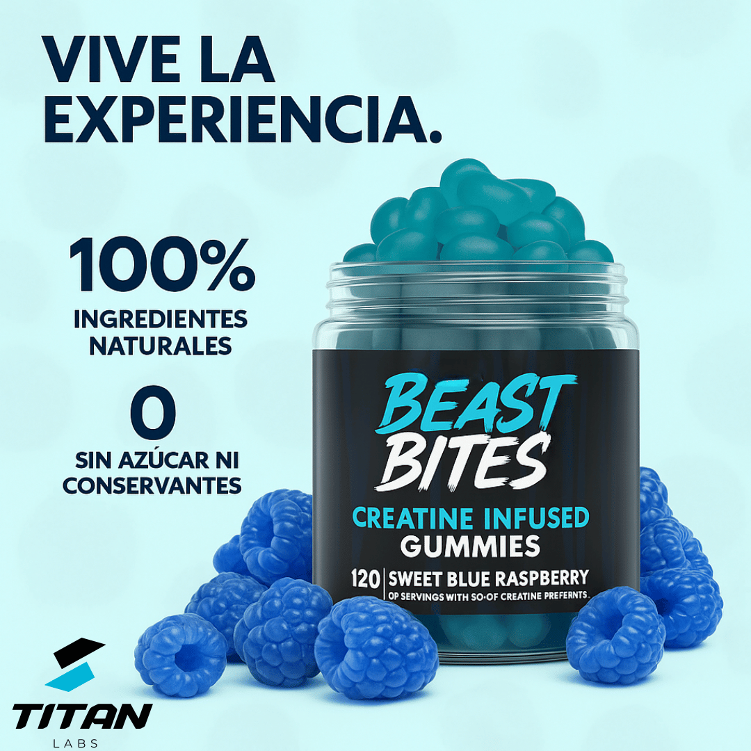 Beast Bites Creatina en gomitas: fuerza, volumen y recuperación